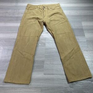Lacoste Jeans Mens 32x28 Beige Regular Straight Buttom Fly Denim Pants